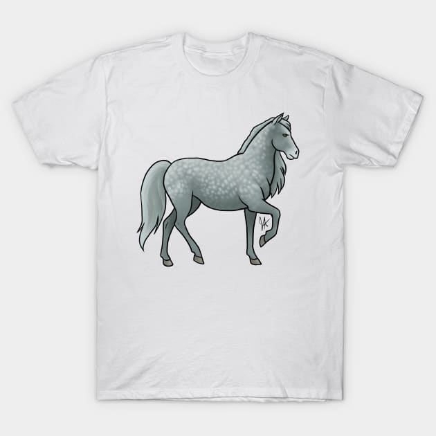 Horse - Paso Fino - Dapple Gray T-Shirt by Jen's Dogs Custom Gifts and Designs